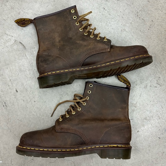 Dr. Martens 1460 Crazy Horse Leather Lace Up Boots - Picture 2 of 6